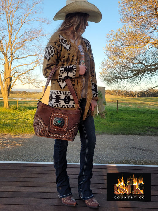 Cardigan - Cheyenne Tan Fringe Cardigan