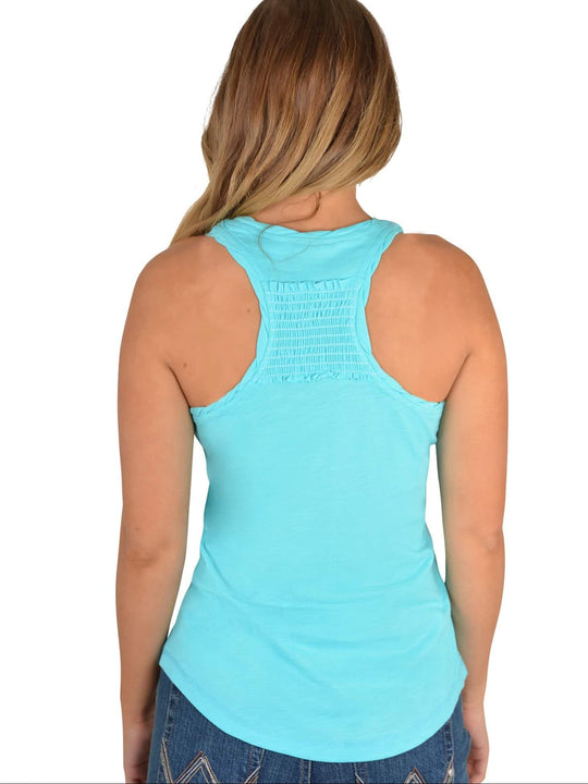 Wrangler Eleanor Aqua Tank Top Singlet Size  12