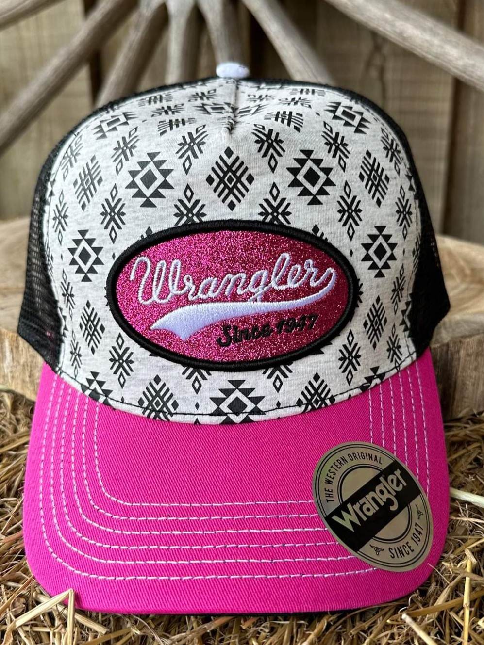 Wrangler Ladies Eleanor  High Profile Pony Tail Cap Pink