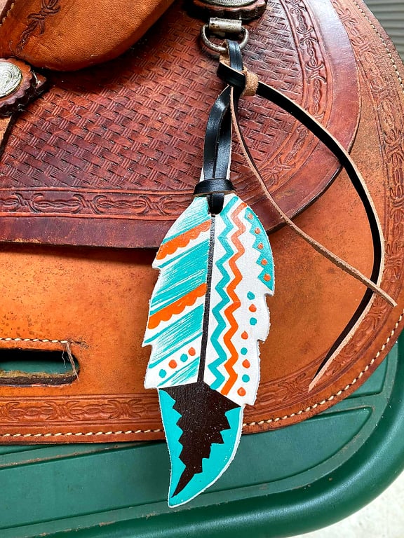 Charm - Feather Saddle Charme Tie On