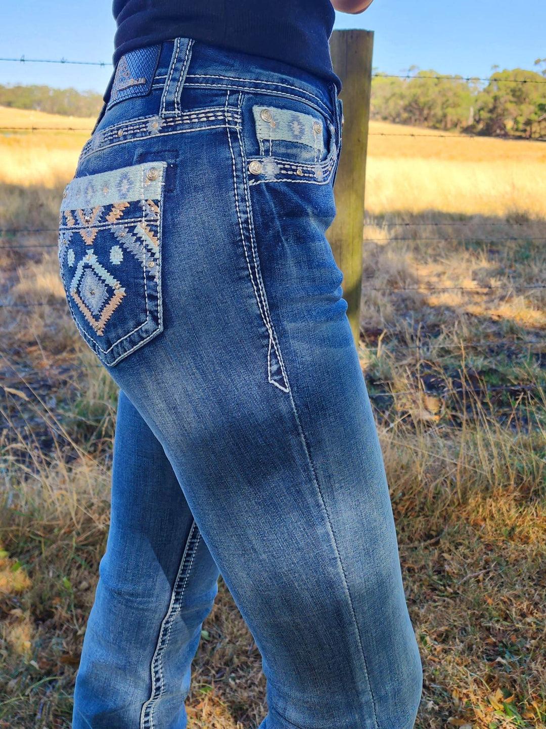 Grace in LA Easy Fit COMFY  Mid Rise Cody  Jeans