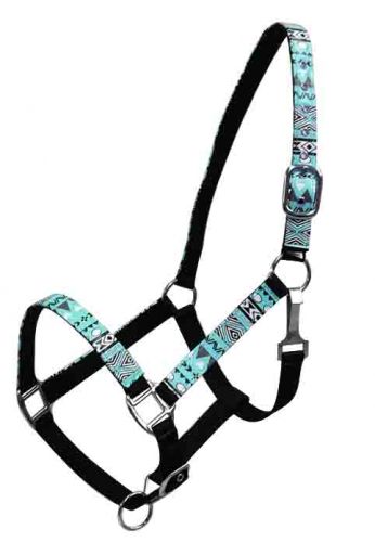 Halter - Aztec Print Nylon Horse Size Halter