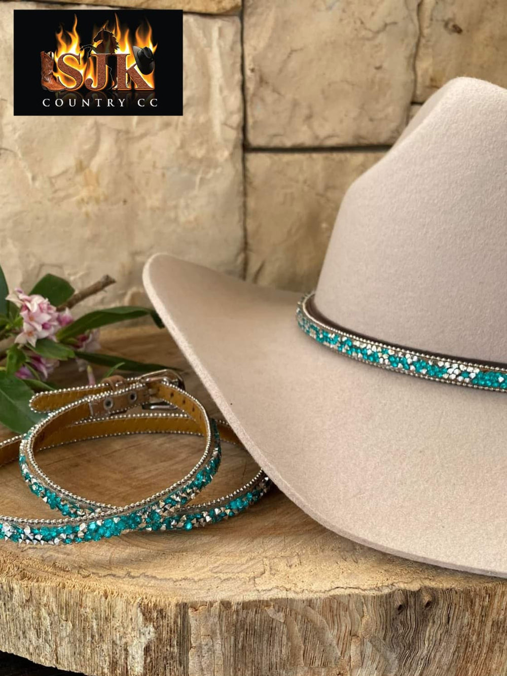 Pure Western Bridge Aqua Blue Hat Band