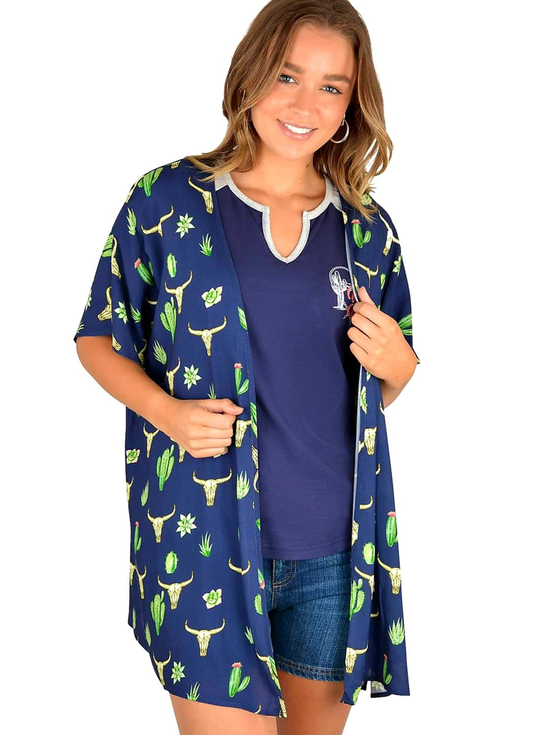 Wrangler Steer Print Kimono