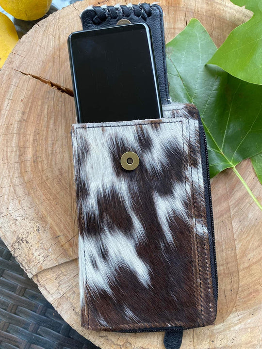 Western Hide & Leather Phone Wallet Purse