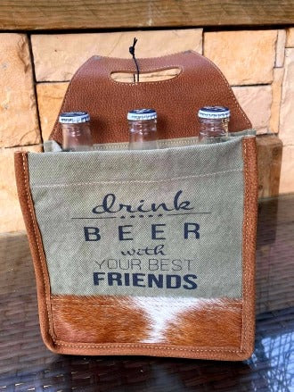 6-PACK BEER CADDY with  BEST FRIENDS logo