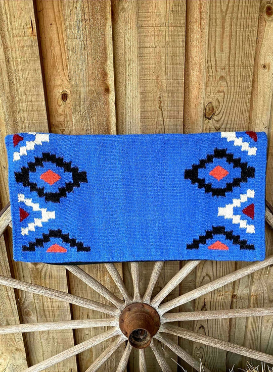 Western Show Wool Blanket Royal Blue 33 x38