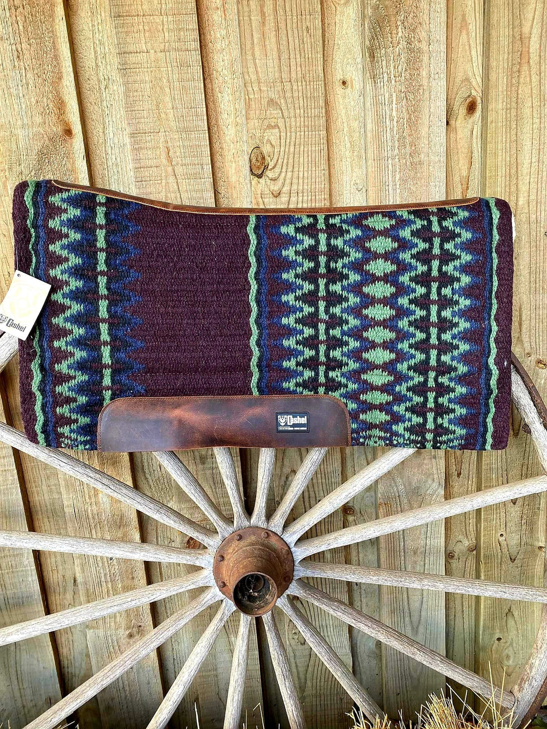 Western Saddle Pad Cashel Brand Aubergine 34x38