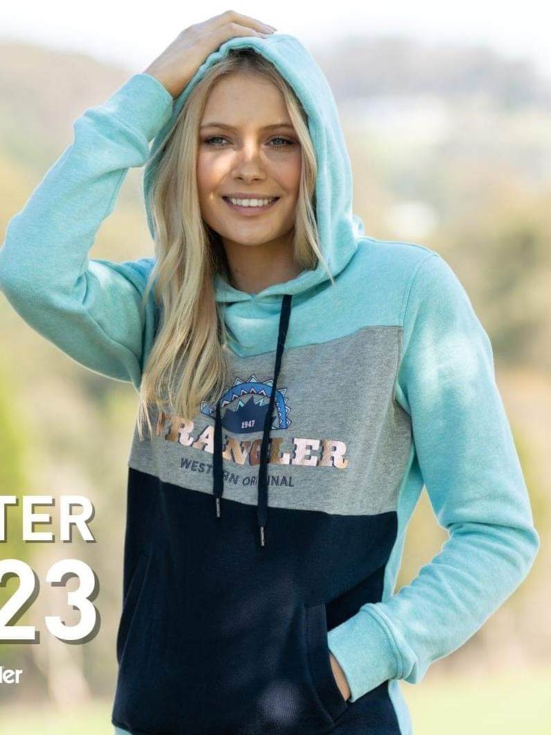 Wrangler Patty Aqua Pull Over Hoodie Jumper Size  20