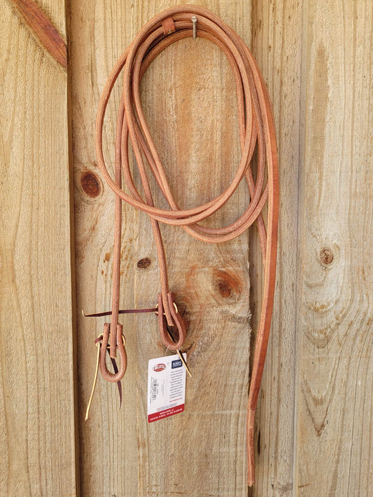 Reins - Weaver  1/2" X 7' Leather Single Ply Light  Harness Split Reins