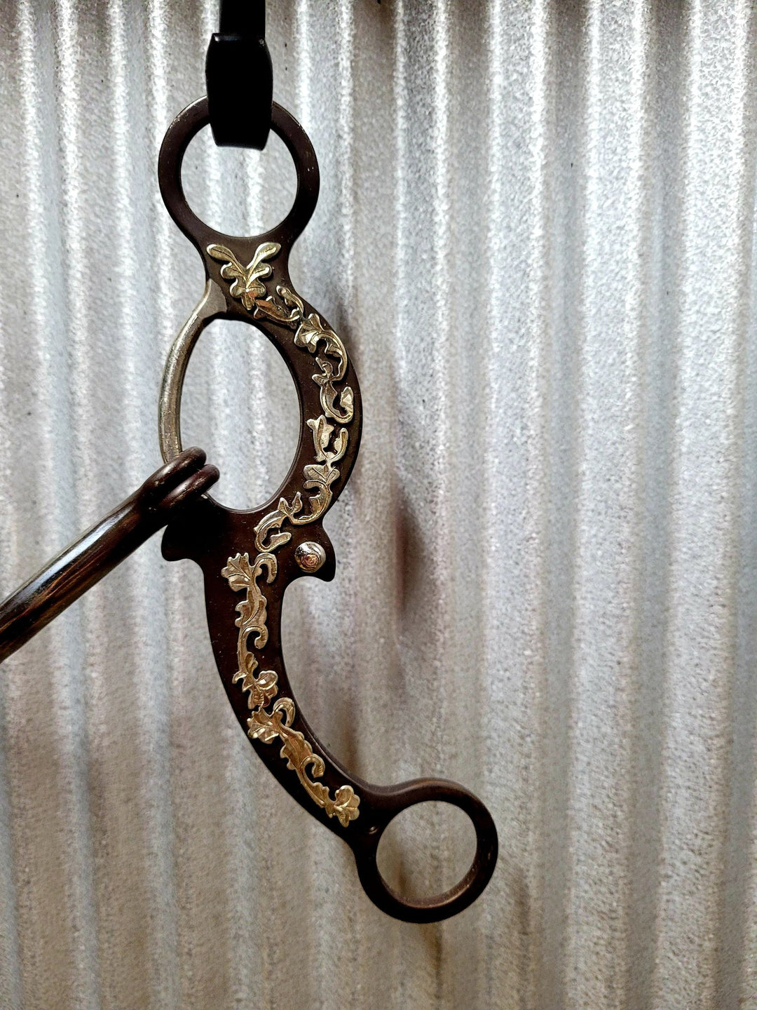 Bits - 6" Brown Steel Western Show  Snaffle bit.