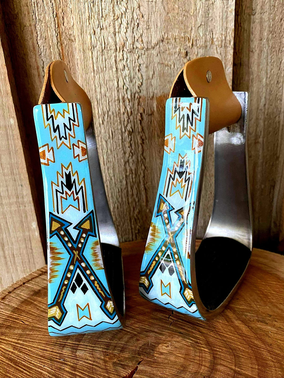 Stirrups - Navajo Arrow print stirrup