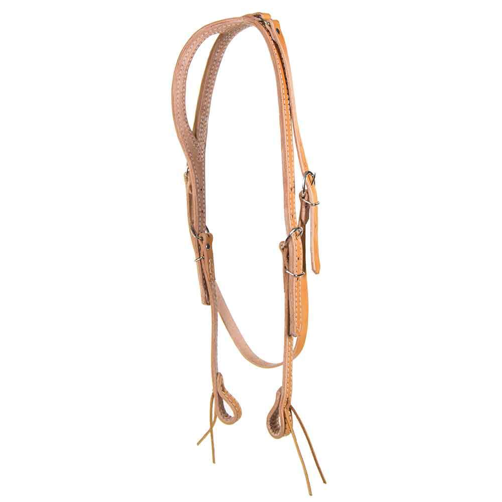 Western Bridle One Ear - LIGHT OIL ONE EAR HEADSTALL WITH THROAT LATCH