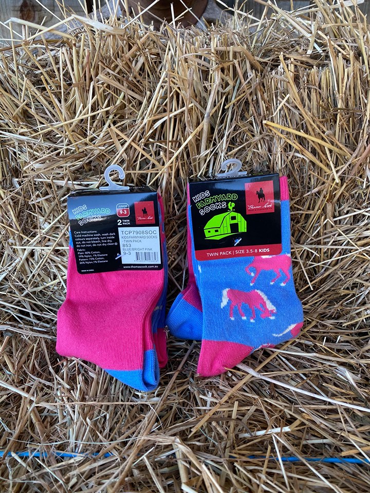 Socks - Thomas Cook Girls Farmyard Horse Socks Size 3.5 -8